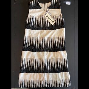NWT SUNO Embroidered Wool Twill Dress